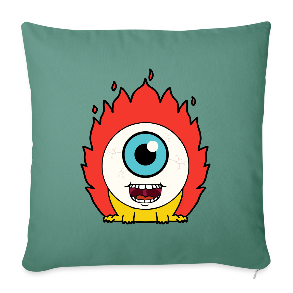 Flamin' Tom Throw Pillow Cover 18” x 18” - cypress green