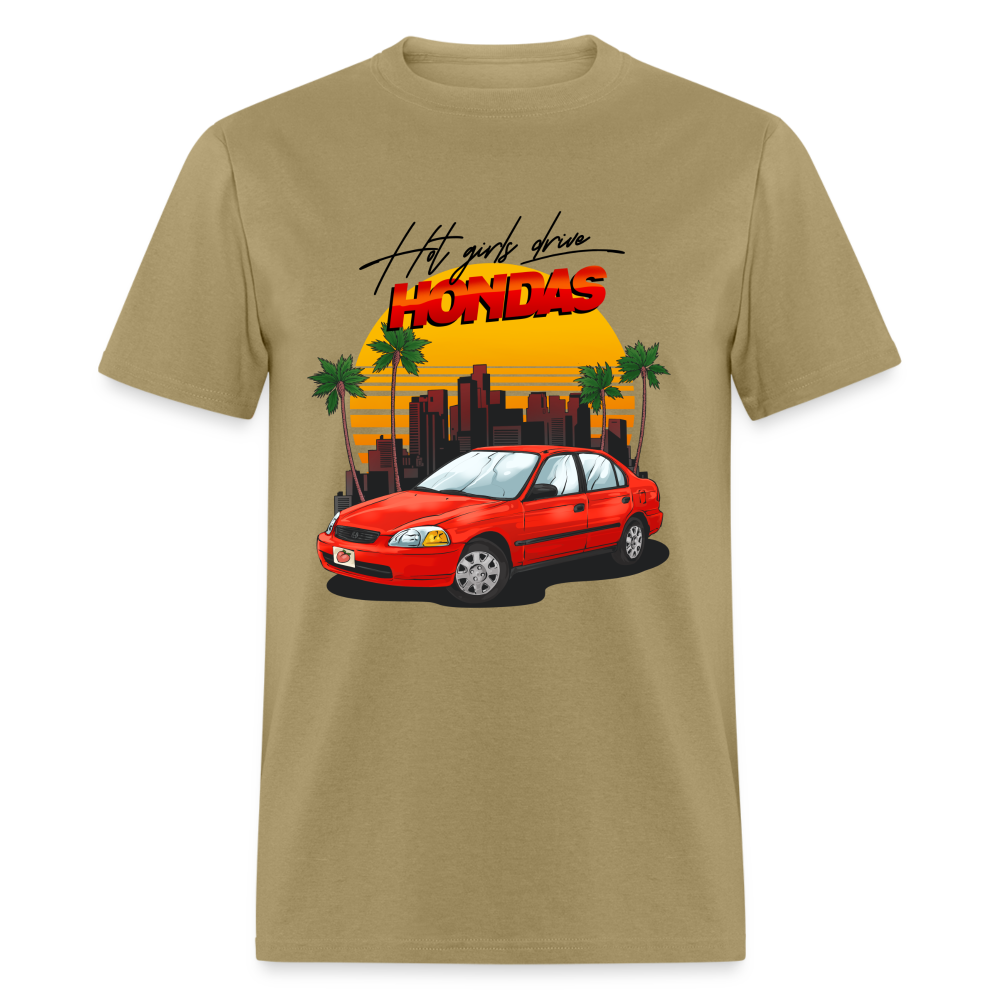 Hot Girls Drive Hondas Unisex Classic T-Shirt - khaki