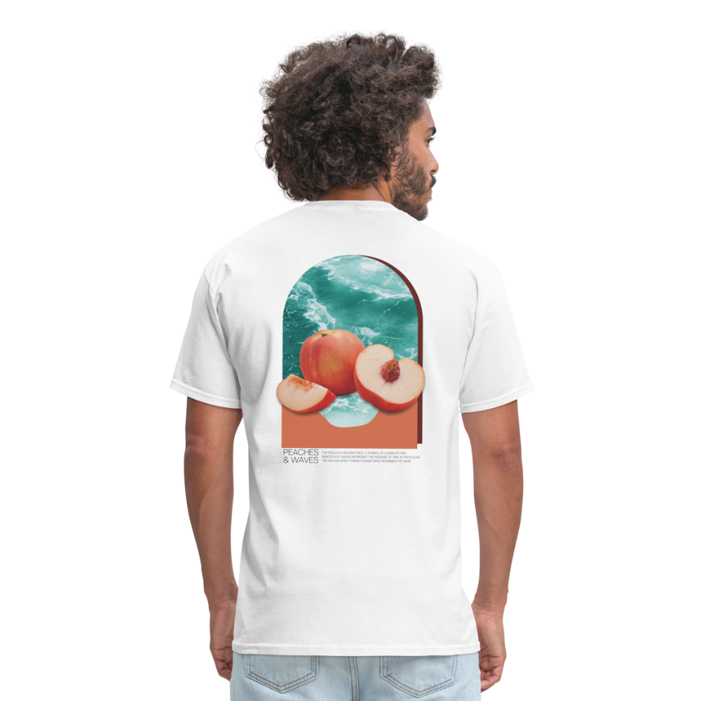 Peaches 'n' Waves Unisex Classic T-Shirt - white