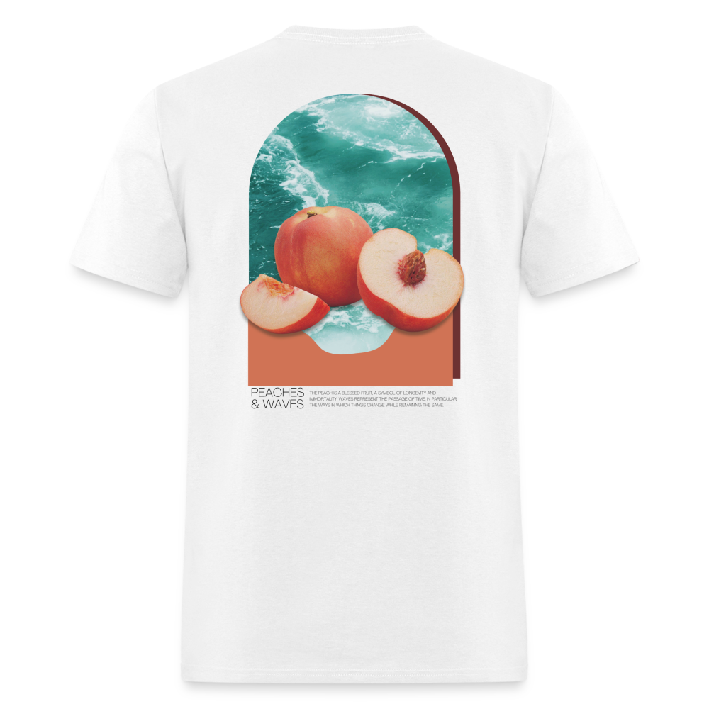 Peaches 'n' Waves Unisex Classic T-Shirt - white