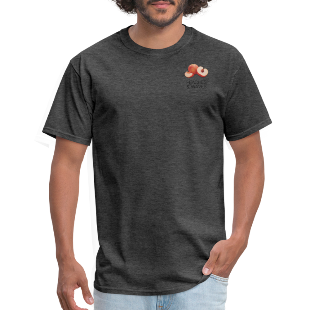 Peaches 'n' Waves Unisex Classic T-Shirt - heather black