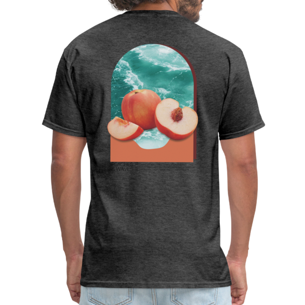 Peaches 'n' Waves Unisex Classic T-Shirt - heather black