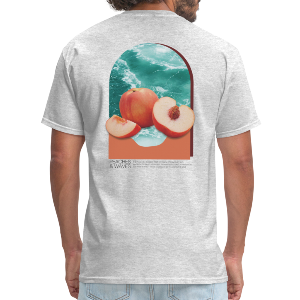 Peaches 'n' Waves Unisex Classic T-Shirt - heather gray