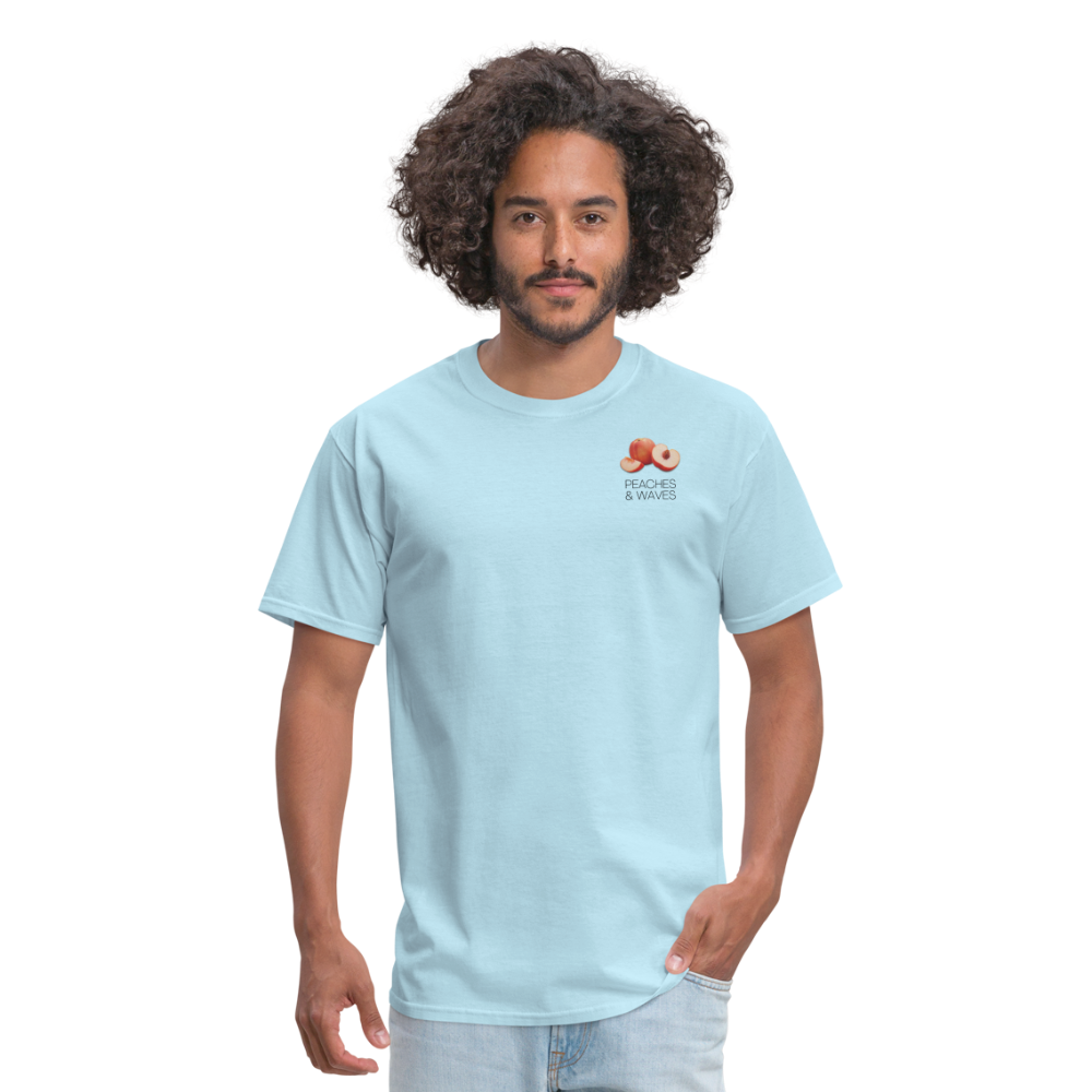 Peaches 'n' Waves Unisex Classic T-Shirt - powder blue