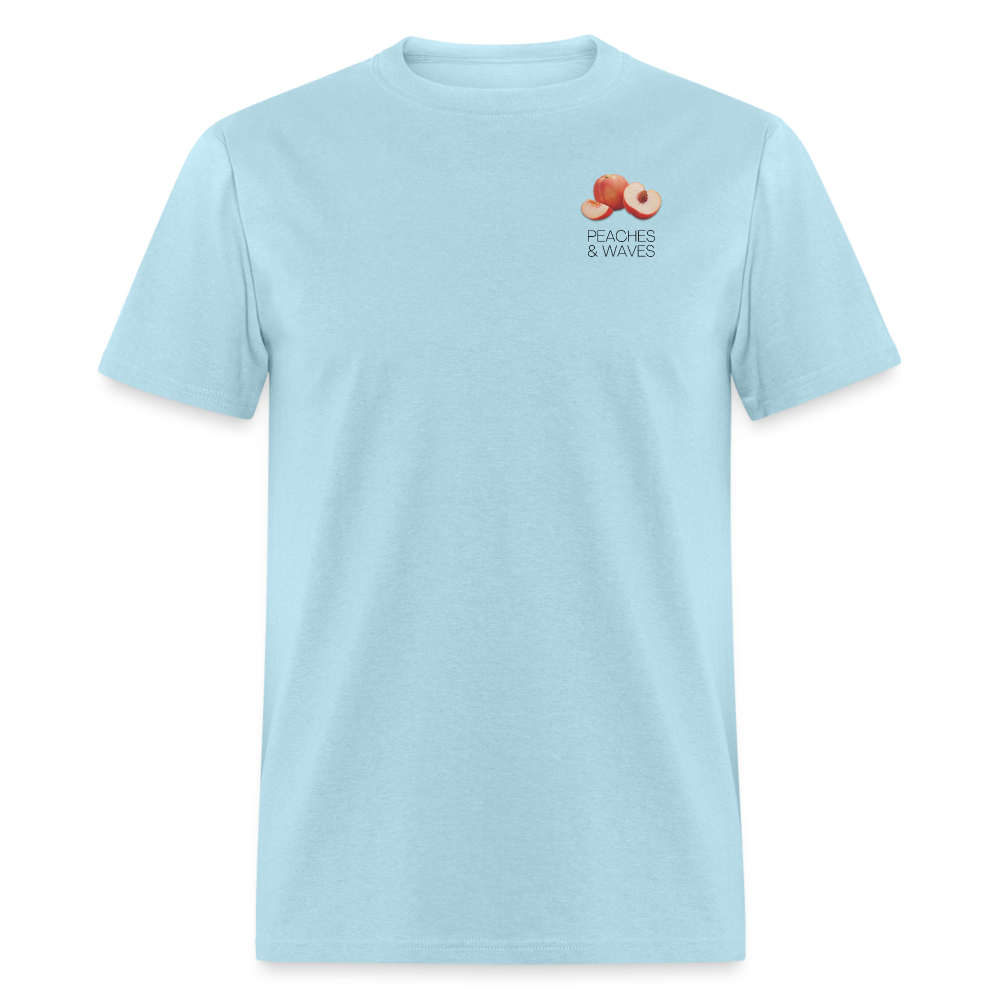 Peaches 'n' Waves Unisex Classic T-Shirt - powder blue