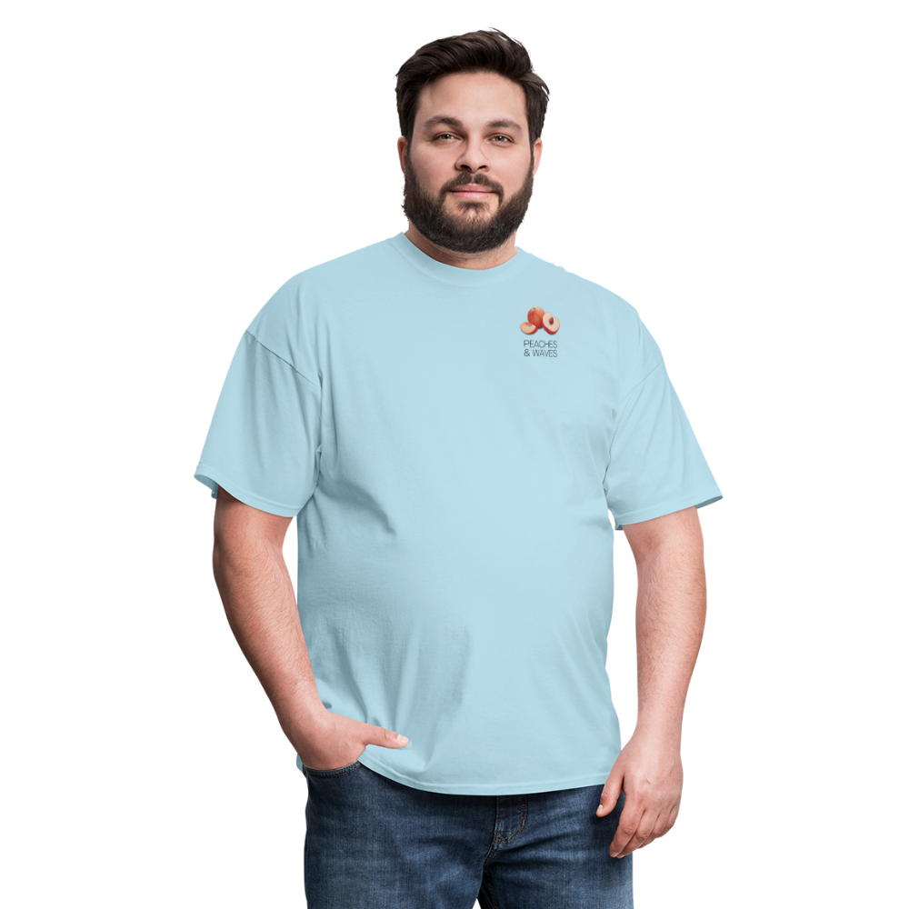 Peaches 'n' Waves Unisex Classic T-Shirt - powder blue
