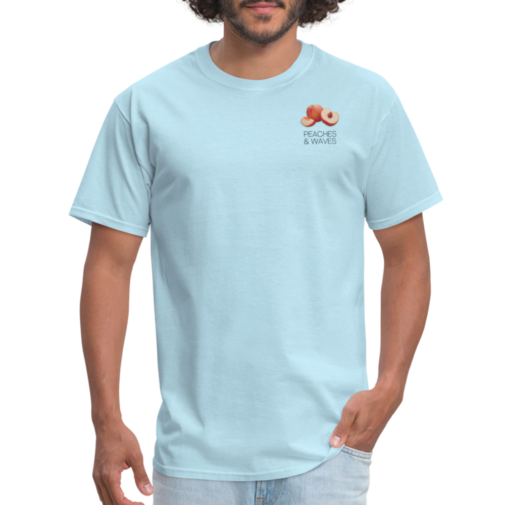 Peaches 'n' Waves Unisex Classic T-Shirt - powder blue