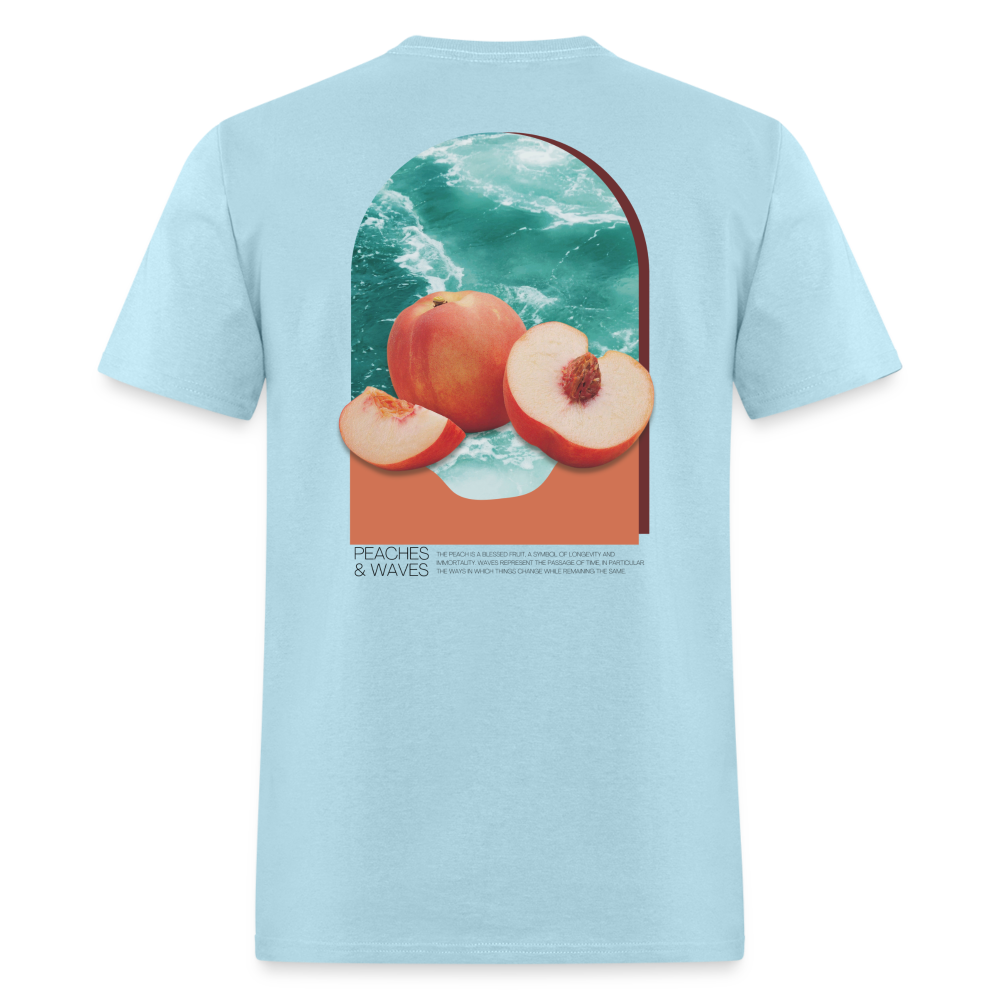 Peaches 'n' Waves Unisex Classic T-Shirt - powder blue