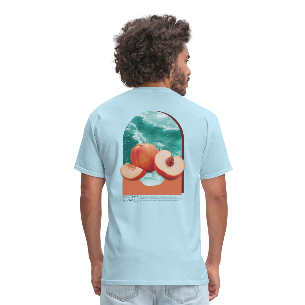 Peaches 'n' Waves Unisex Classic T-Shirt - powder blue
