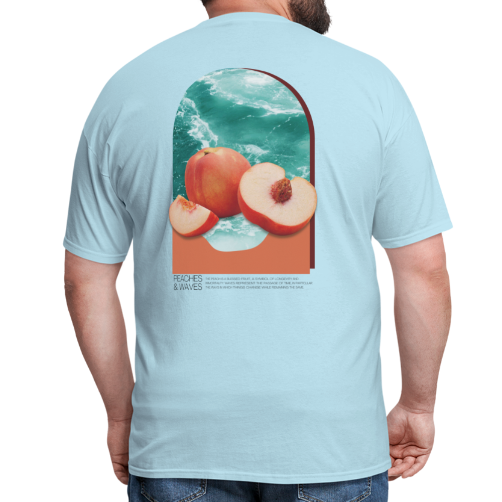Peaches 'n' Waves Unisex Classic T-Shirt - powder blue