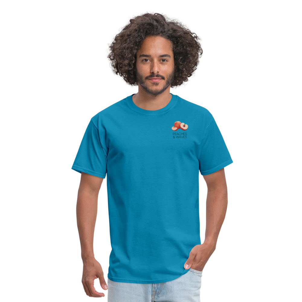 Peaches 'n' Waves Unisex Classic T-Shirt - turquoise