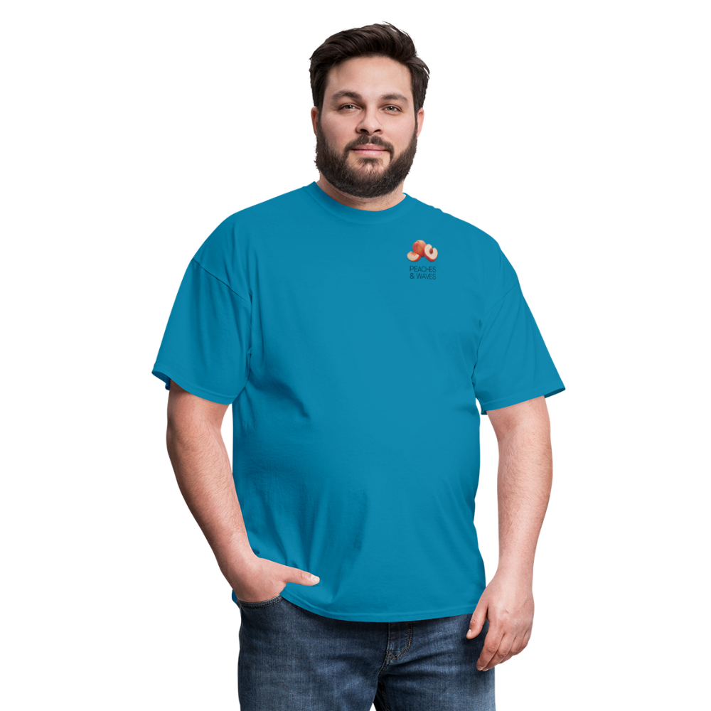 Peaches 'n' Waves Unisex Classic T-Shirt - turquoise
