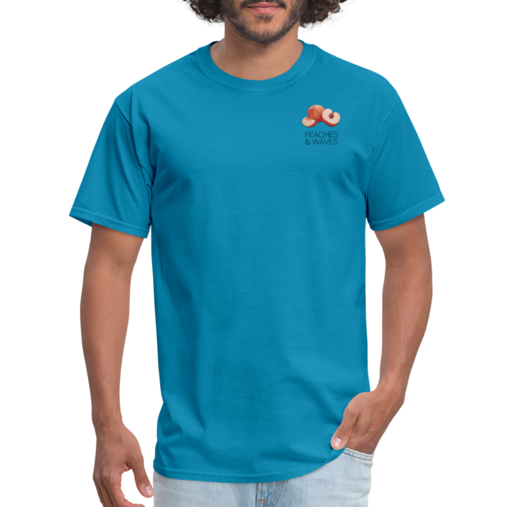 Peaches 'n' Waves Unisex Classic T-Shirt - turquoise