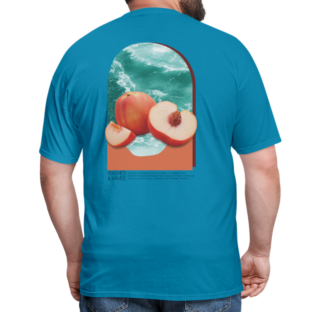Peaches 'n' Waves Unisex Classic T-Shirt - turquoise