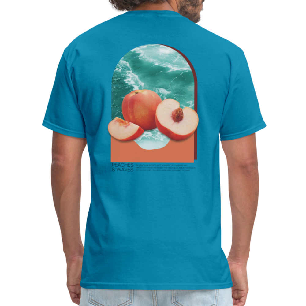 Peaches 'n' Waves Unisex Classic T-Shirt - turquoise