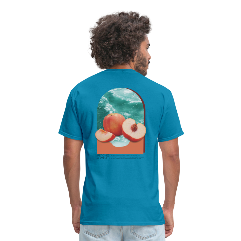 Peaches 'n' Waves Unisex Classic T-Shirt - turquoise