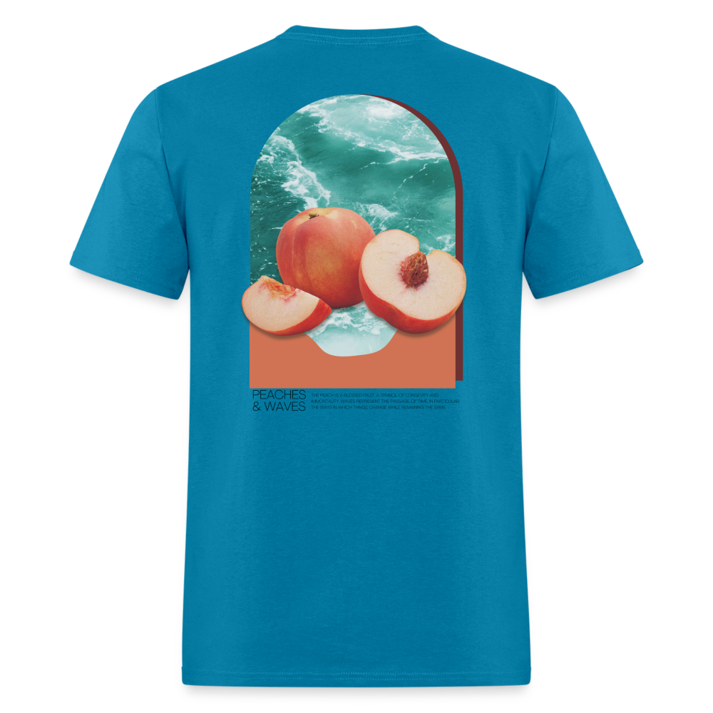 Peaches 'n' Waves Unisex Classic T-Shirt - turquoise