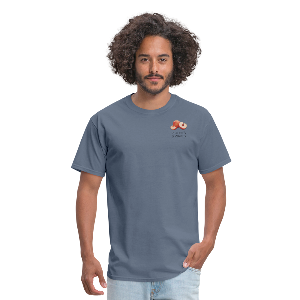Peaches 'n' Waves Unisex Classic T-Shirt - denim