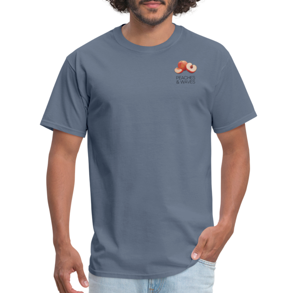 Peaches 'n' Waves Unisex Classic T-Shirt - denim