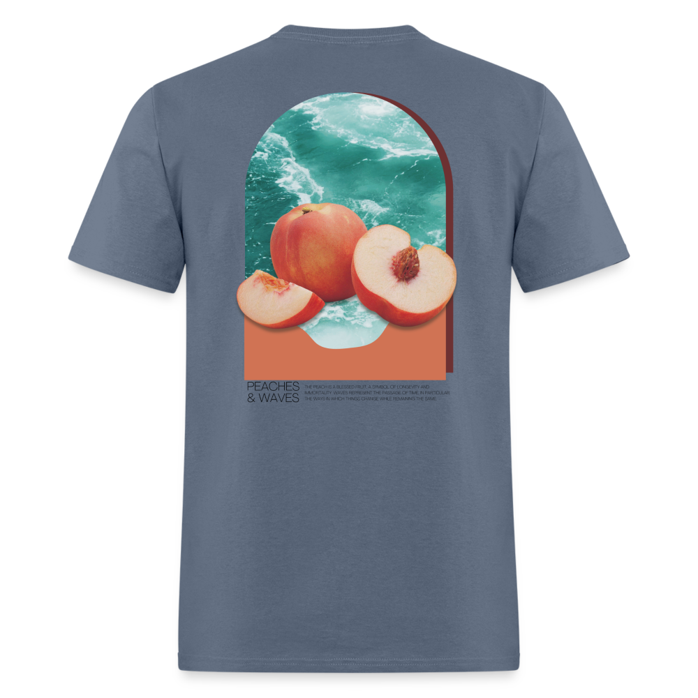 Peaches 'n' Waves Unisex Classic T-Shirt - denim
