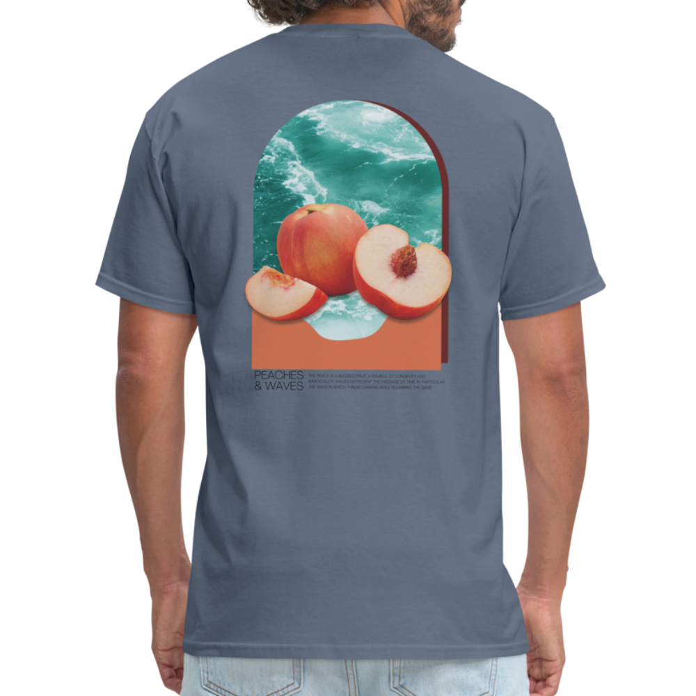 Peaches 'n' Waves Unisex Classic T-Shirt - denim