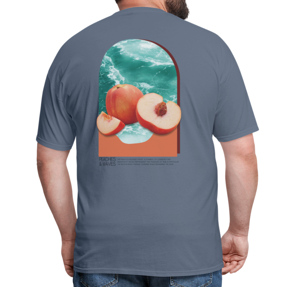 Peaches 'n' Waves Unisex Classic T-Shirt - denim
