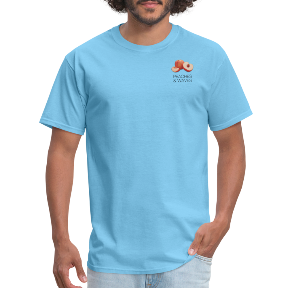 Peaches 'n' Waves Unisex Classic T-Shirt - aquatic blue
