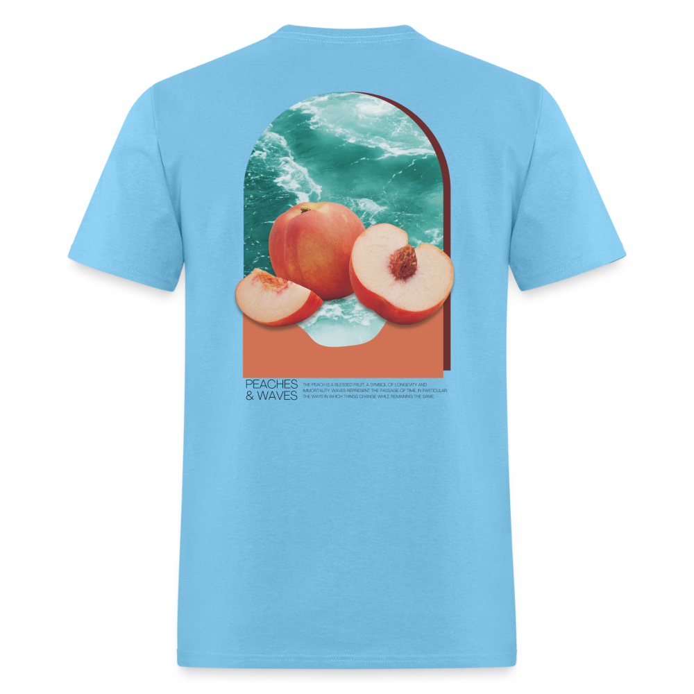 Peaches 'n' Waves Unisex Classic T-Shirt - aquatic blue