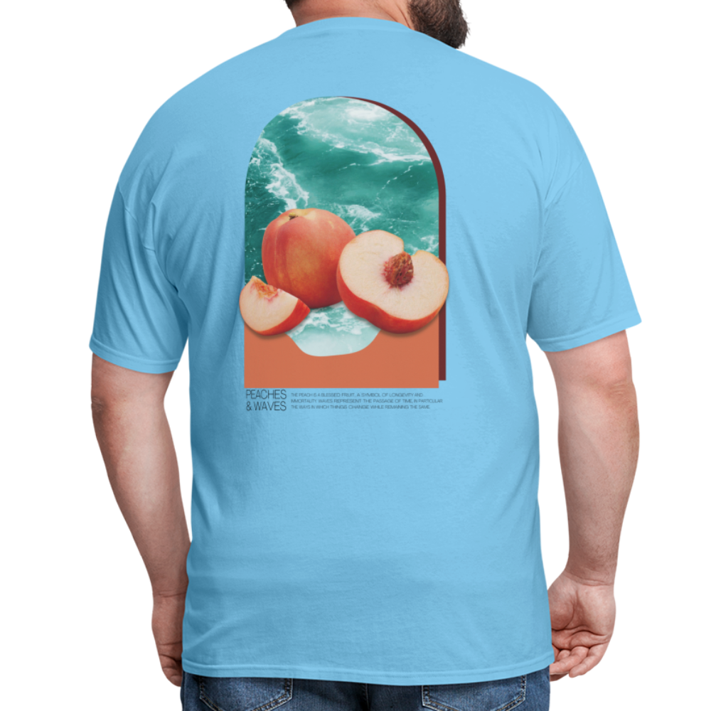 Peaches 'n' Waves Unisex Classic T-Shirt - aquatic blue