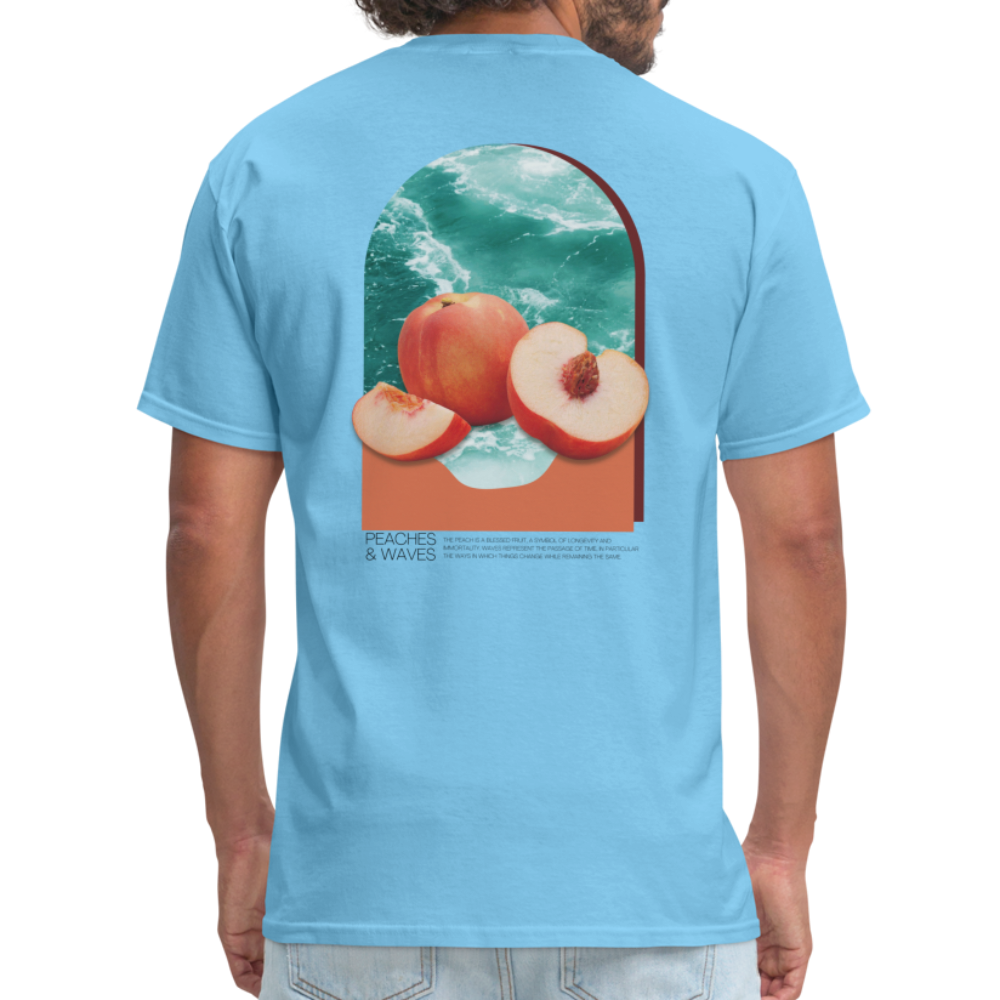 Peaches 'n' Waves Unisex Classic T-Shirt - aquatic blue