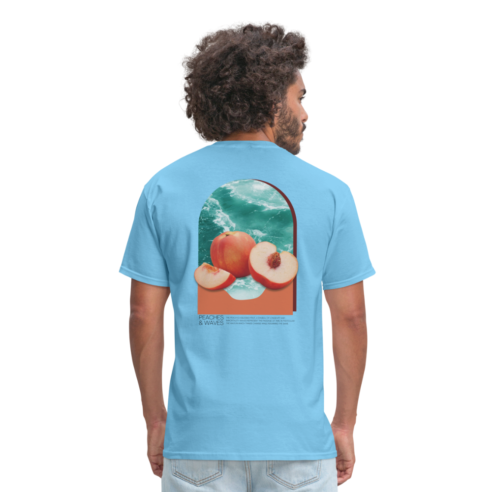 Peaches 'n' Waves Unisex Classic T-Shirt - aquatic blue