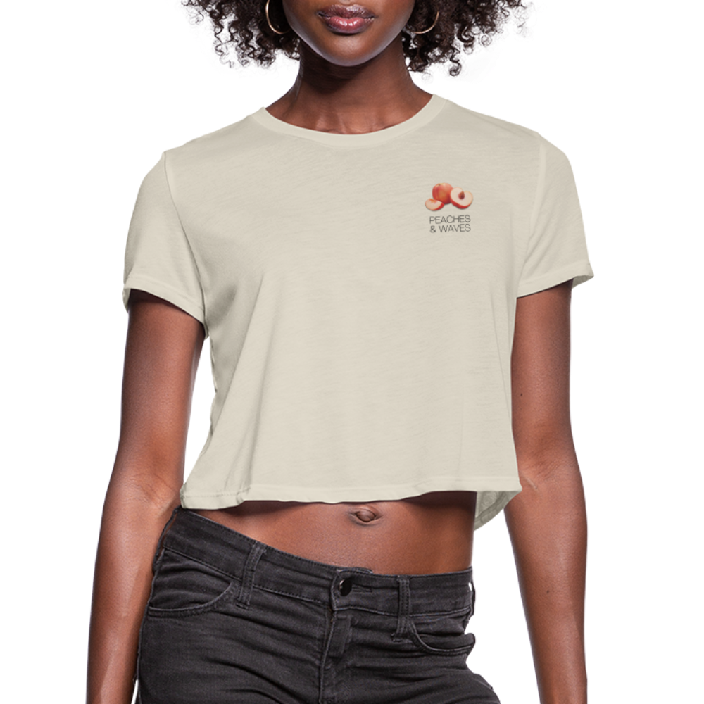 Peaches & Waves Women's Cropped T-Shirt - dust