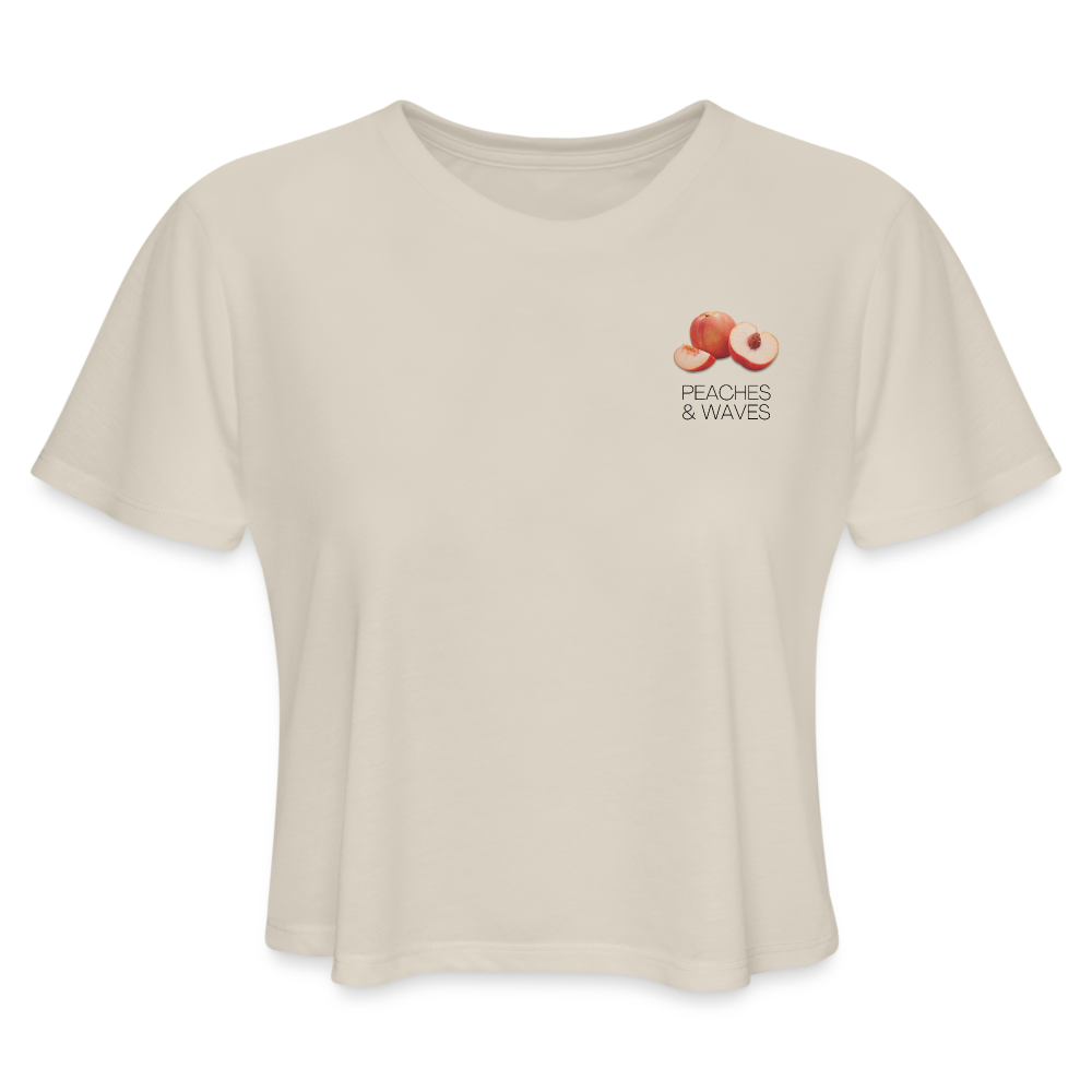Peaches & Waves Women's Cropped T-Shirt - dust