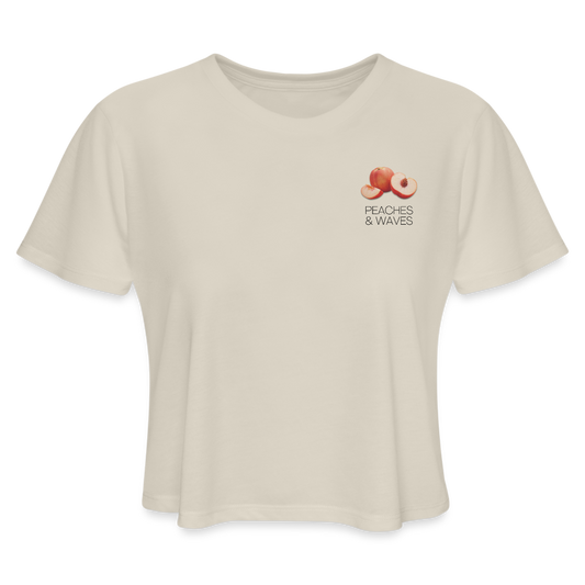 Peaches & Waves Women's Cropped T-Shirt - dust