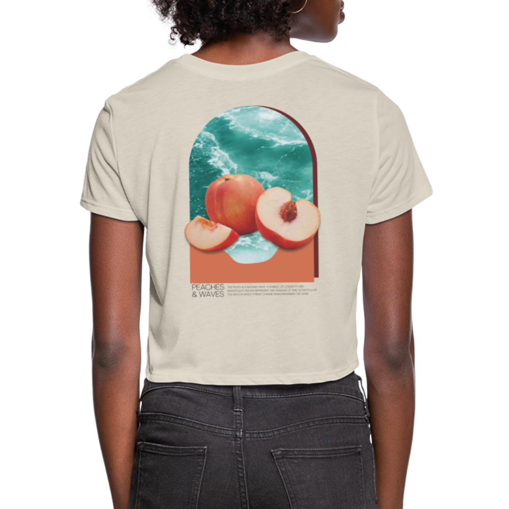 Peaches & Waves Women's Cropped T-Shirt - dust