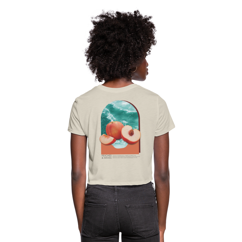 Peaches & Waves Women's Cropped T-Shirt - dust
