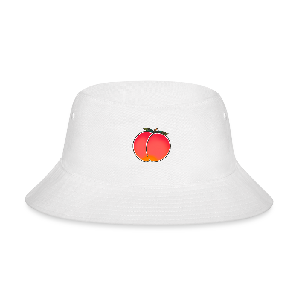 Peach Bucket Hat - white