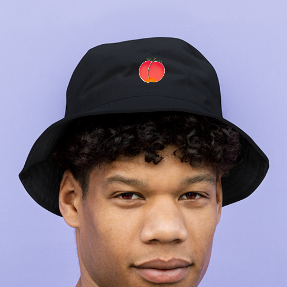 Peach Bucket Hat - black